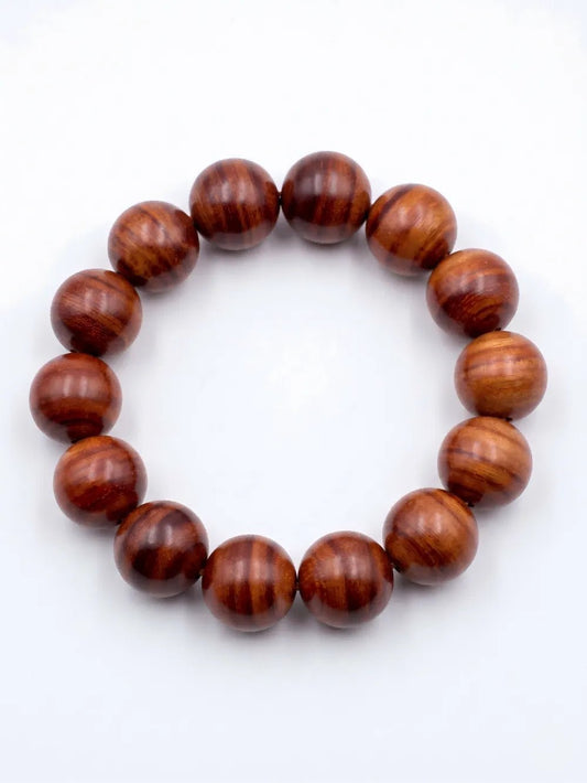 Red Sandalwood Bracelet – 15mm Love & Connection - Lumala | Natural Wood Bracelets for Mindful Living