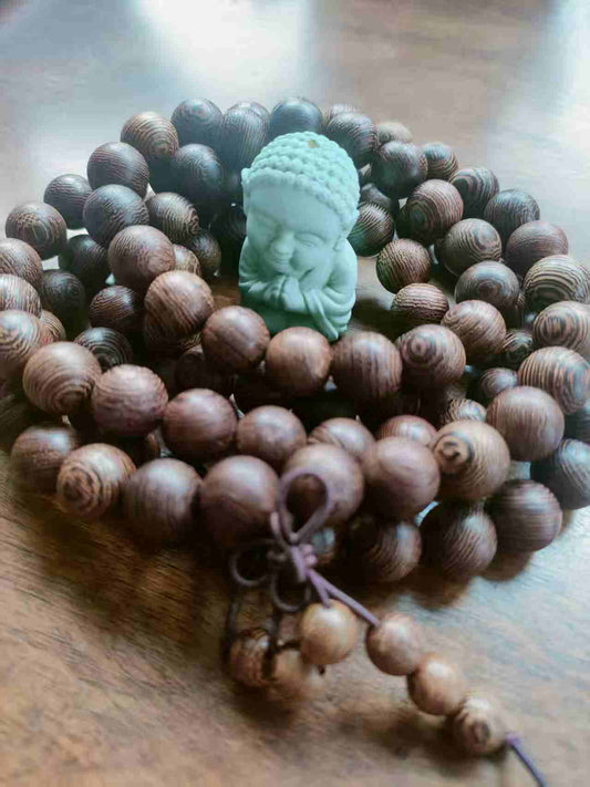 Wenge Wood – 108 Beads Mala - Lumala | Natural Wood Bracelets for Mindful Living