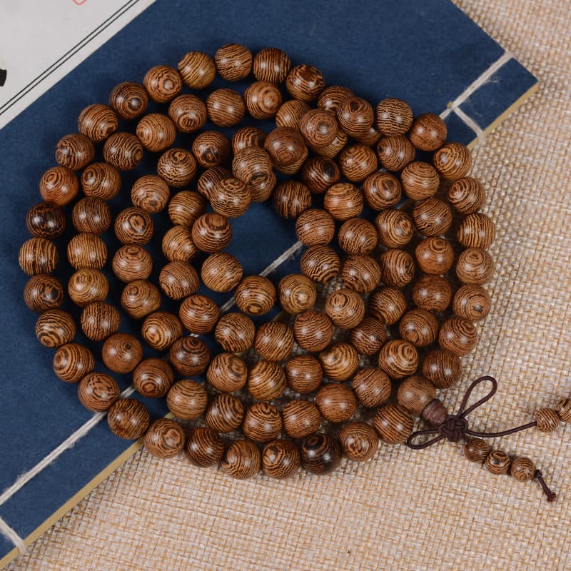 Wenge Wood – 108 Beads Mala - Lumala | Natural Wood Bracelets for Mindful Living